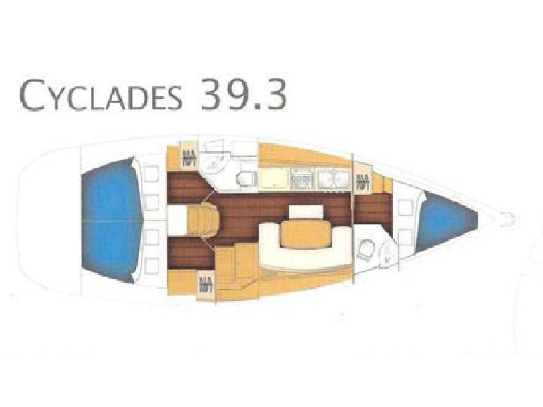 Book yachts online - sailboat - Cyclades 393 - Panayia - rent