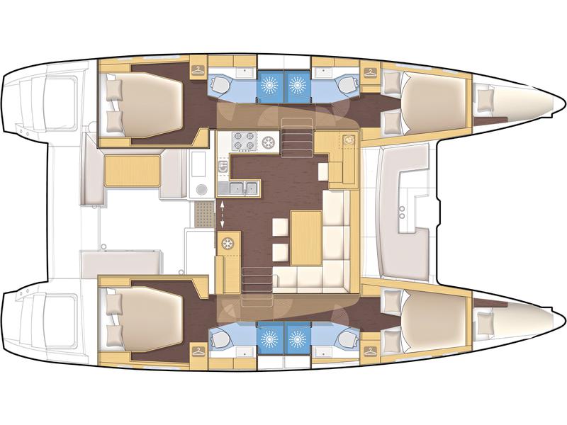 Book yachts online - catamaran - Lagoon 450 - LA PERLA FLORENTINA - rent