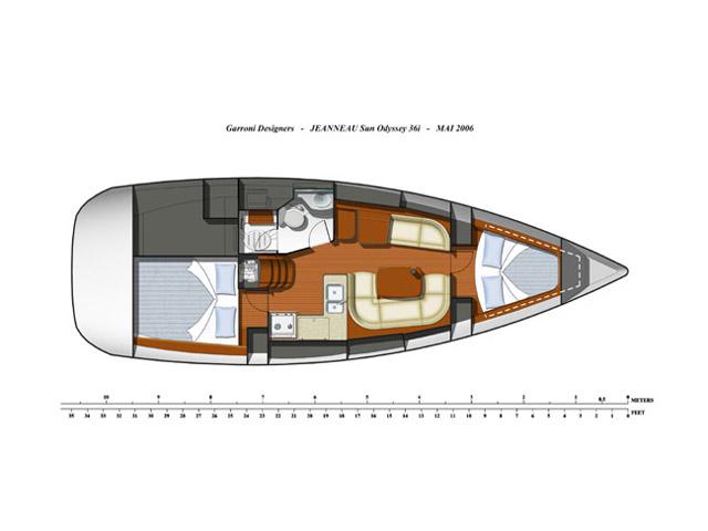 Book yachts online - sailboat - Sun Odyssey 36i/2 cbs - EC- 36I-11-G - rent