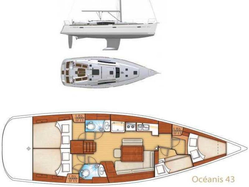 Book yachts online - sailboat - Oceanis 43 - Beluga - rent