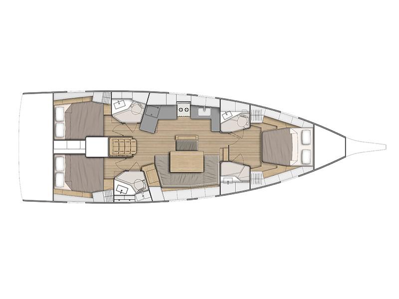 Book yachts online - sailboat - Oceanis 46.1 - 3 cabin version - Apeiron Yacht - rent