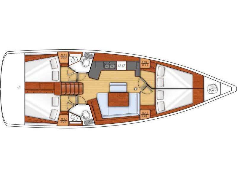 Book yachts online - sailboat - Oceanis 45 - Aeolian Wind - rent