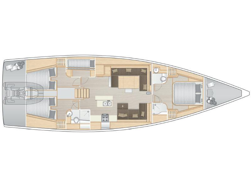 Book yachts online - sailboat - Hanse 588 - Leah - rent