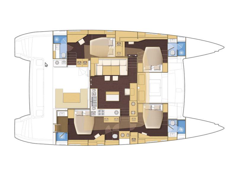 Book yachts online - catamaran - Lagoon 560 - Blue Ocean - rent