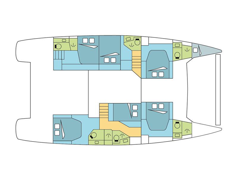 Book yachts online - catamaran - Saba 50 - Sunset - rent