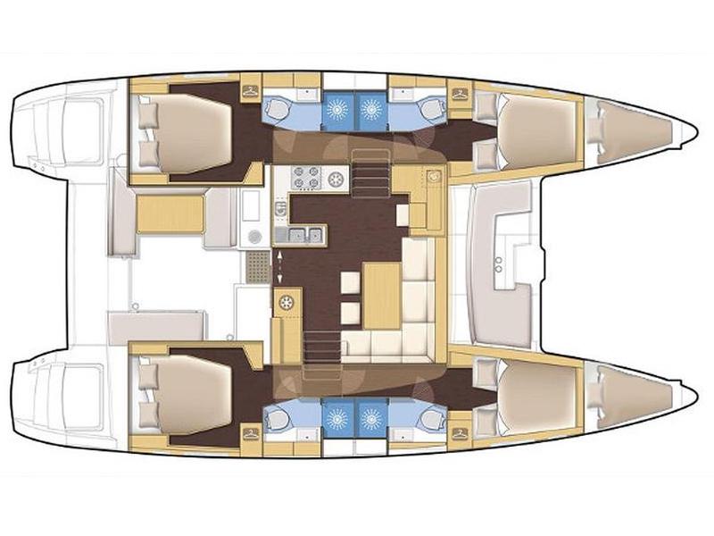 Book yachts online - catamaran - Lagoon 450 - Black Duck - rent
