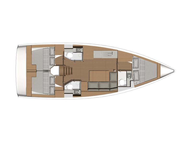 Book yachts online - sailboat - Dufour 390 Grand Large - Fluid II - rent