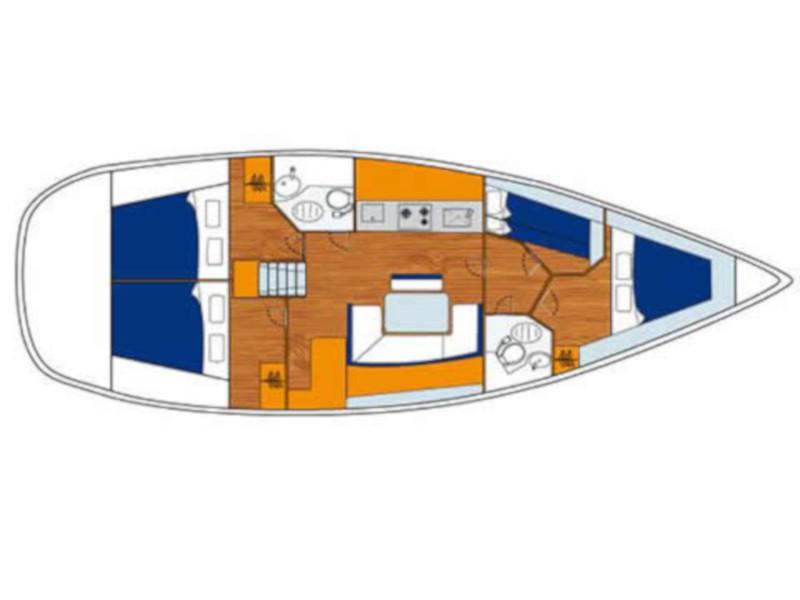 Book yachts online - sailboat - Beneteau Cyclades 43 - Go With The Flow - rent