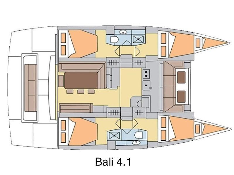 Book yachts online - catamaran - Bali 4.1 - Helena - rent