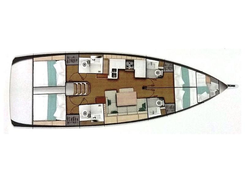 Book yachts online - sailboat - Sun Odyssey 490 - DALION - rent