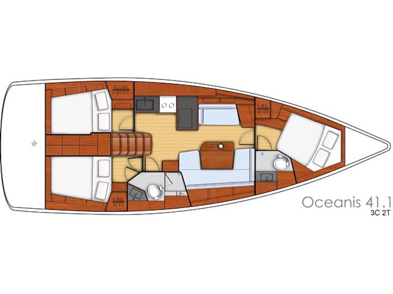 Book yachts online - sailboat - Oceanis 41.1 - CY-3 (REFIT 2021) - rent
