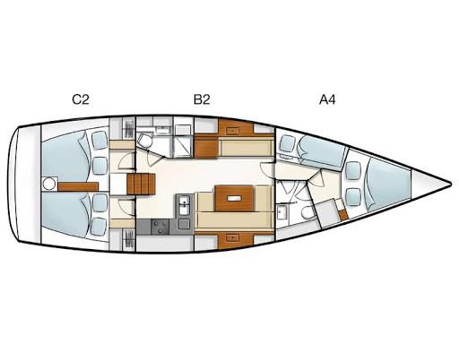 Book yachts online - sailboat - Hanse 430e - Astraios - rent