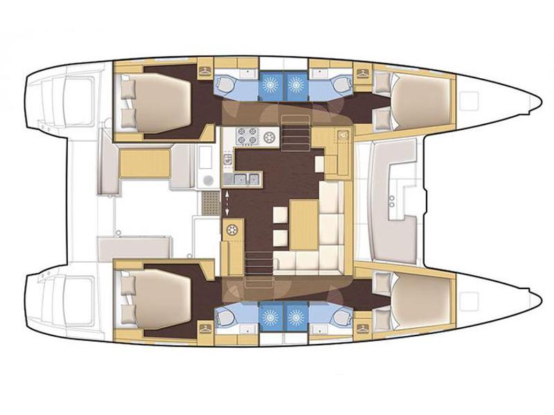 Book yachts online - catamaran - Lagoon 450F - Bibendum - rent