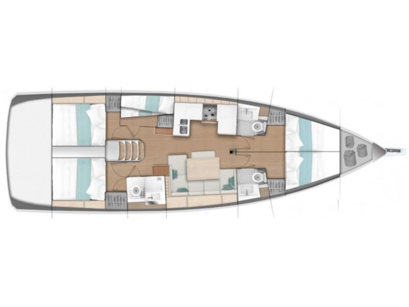 Book yachts online - sailboat - Sun Odyssey 490 - Avra - rent