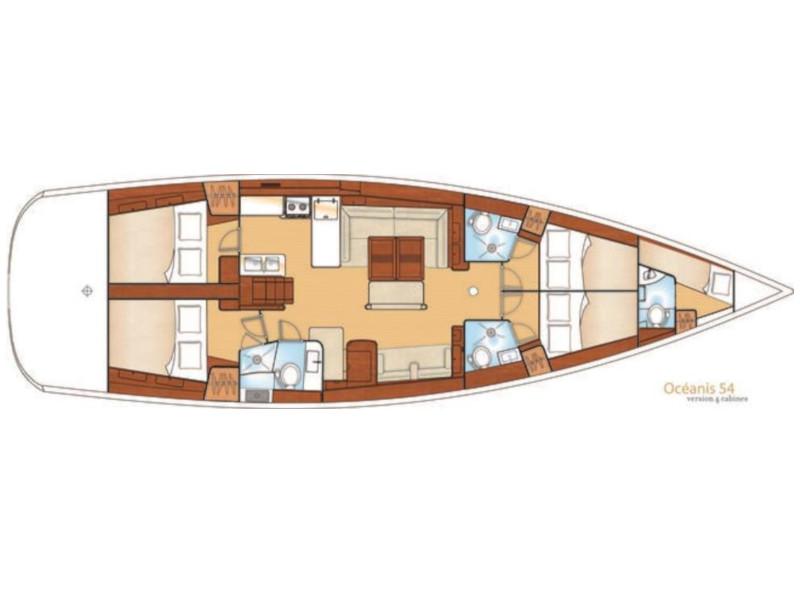 Book yachts online - sailboat - Oceanis 54 - Sail Antares - rent
