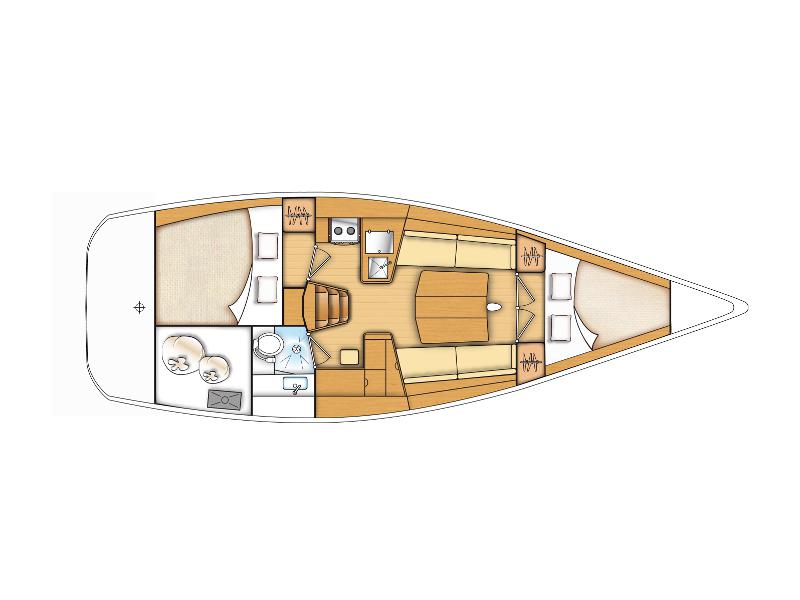 Book yachts online - sailboat - First 35 - Saggitarius - rent