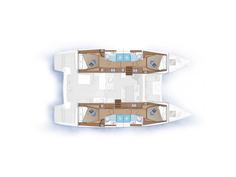 Book yachts online - catamaran - Lagoon 46 - BUTTERFLY - rent