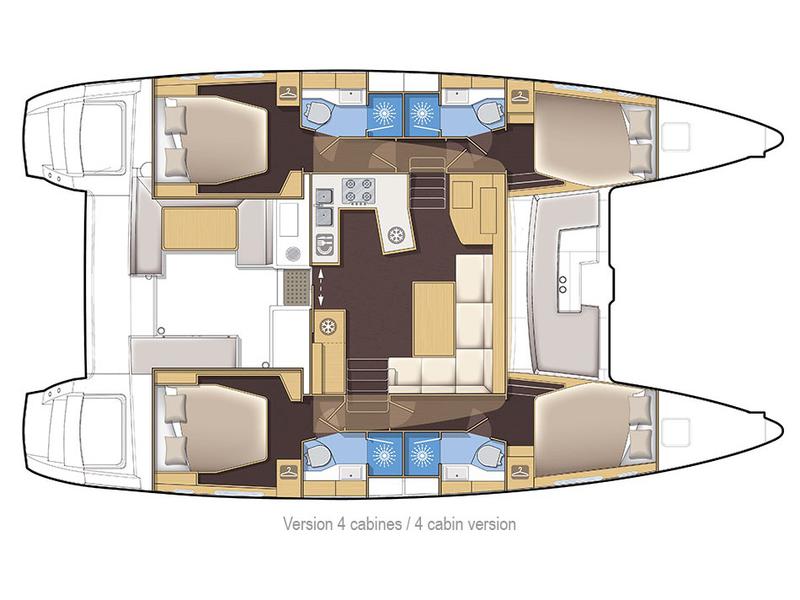Book yachts online - catamaran - Lagoon 450 F - GRAND DELUXE - rent