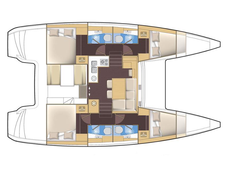 Book yachts online - catamaran - Lagoon 39 / 4 H - EC- 39L-15-G - rent