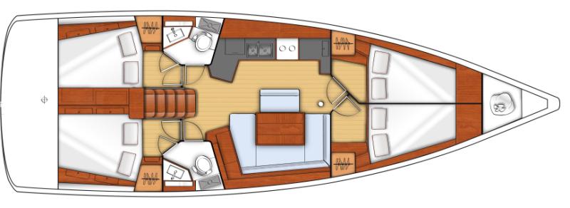 Book yachts online - sailboat - Oceanis 45 - ZOA - rent