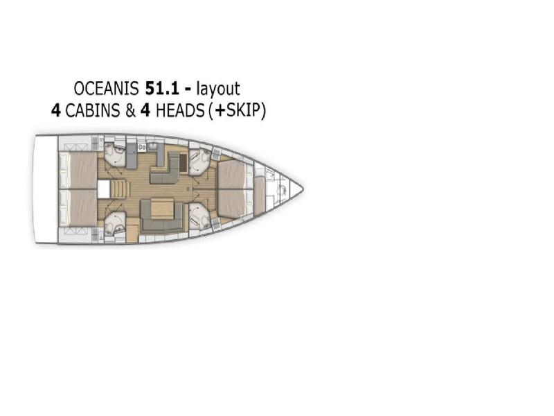 Book yachts online - sailboat - Oceanis 51.1 - 4 +1 cab - ULTRA SPIRIT - rent