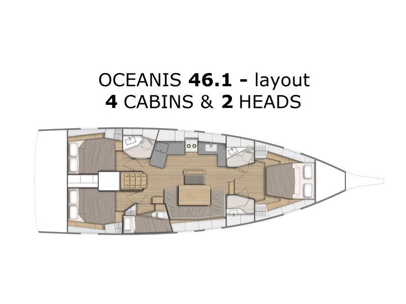 Book yachts online - sailboat - Oceanis 46.1 - owner version - BLACK JACK - rent
