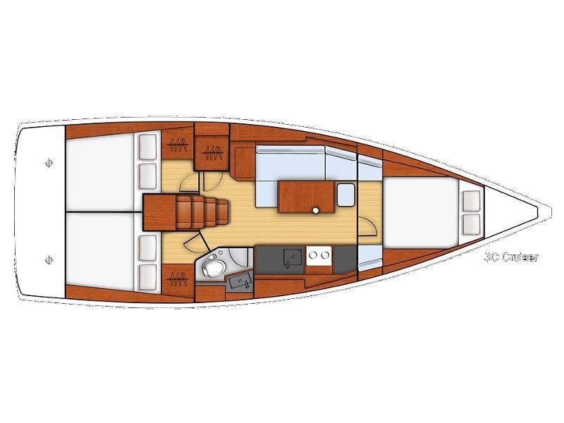 Book yachts online - sailboat - Oceanis 38 - Zografia - rent