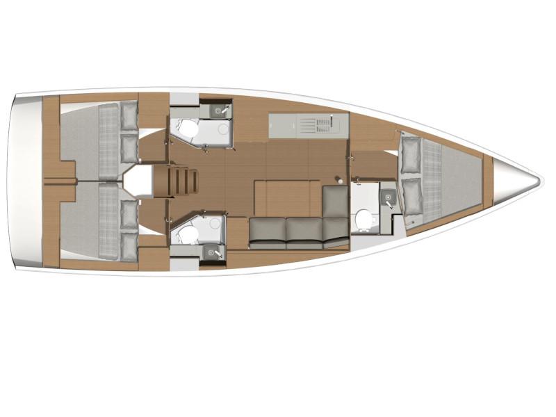 Book yachts online - sailboat - Dufour 390 Grand Large - Parbleu - rent