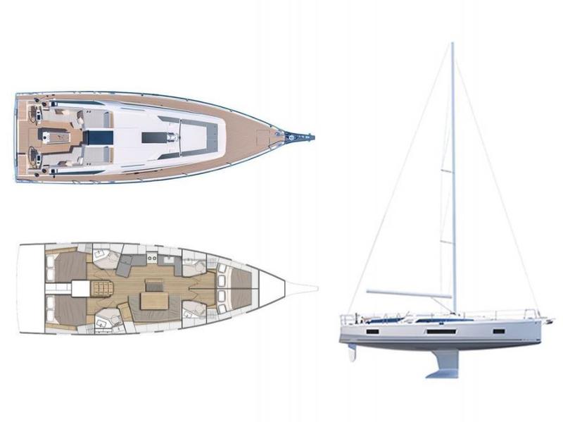 Book yachts online - sailboat - Oceanis 46.1 - Blue Satellite - rent