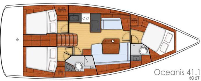 Book yachts online - sailboat - Oceanis 41.1 - Megisti - rent