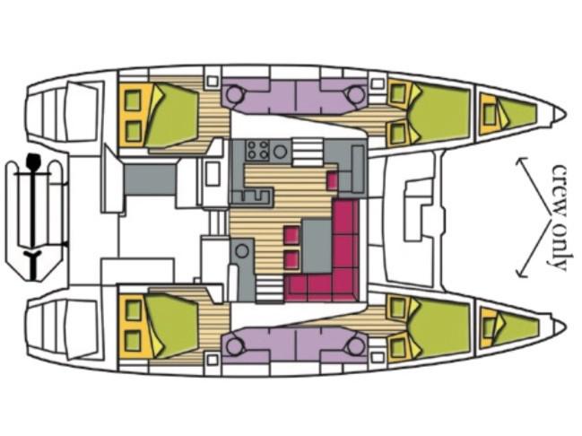 Book yachts online - catamaran - Lagoon 450 F - Kaus Australis (A/C, WM, Generator, Inverter) - rent