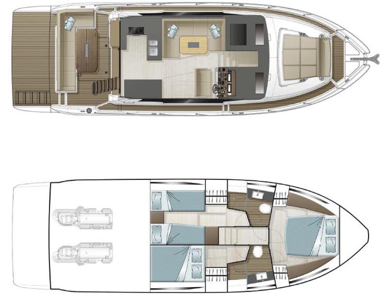 Book yachts online - motorboat - Sealine F430 - BLUE LAGOON - rent
