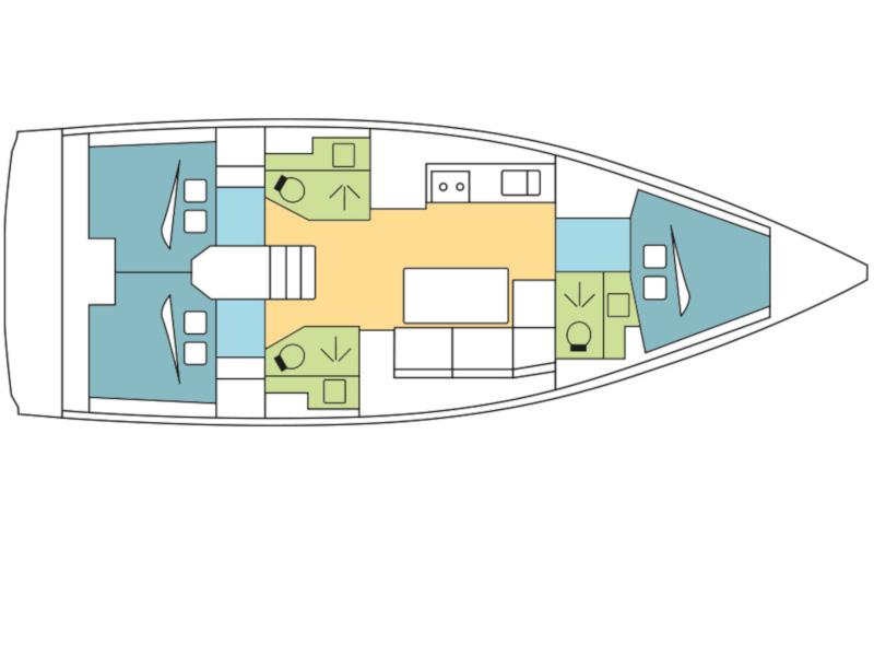 Book yachts online - sailboat - Dufour 390 Grand Large - Blu - rent