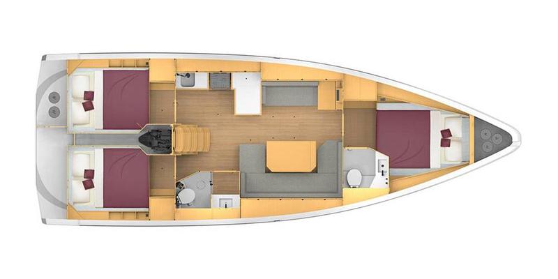 Book yachts online - sailboat - Bavaria C42 - GALA - rent