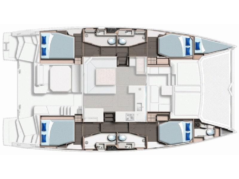 Book yachts online - catamaran - Leopard 45 - La Pelosa II - rent
