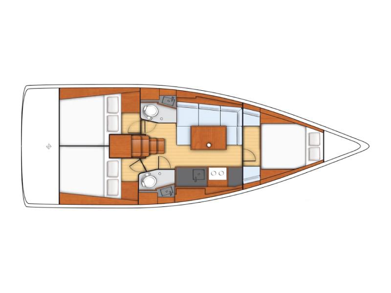 Book yachts online - sailboat - Oceanis 38.1 - Oceanis 38.1 (2018) - rent