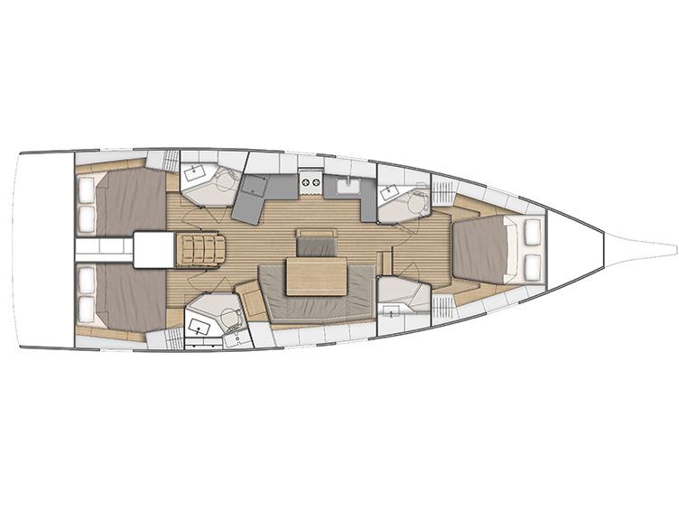 Book yachts online - sailboat - Oceanis 46.1 (3 cbs) - O46.1-20 (3 cbs) - rent