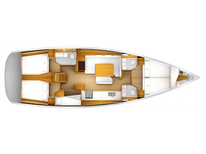 Book yachts online - sailboat - Sun Odyssey 519 -  5 cabs - FIESTA - rent