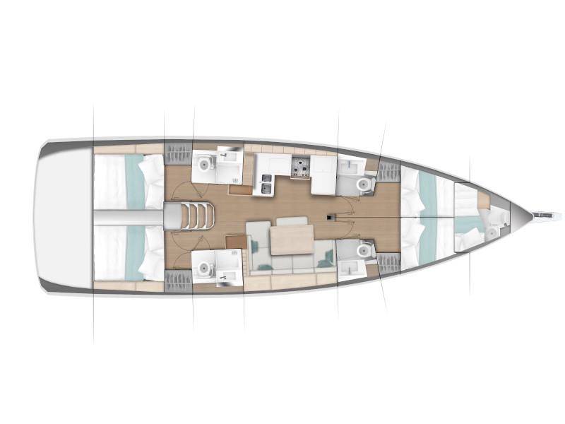 Book yachts online - sailboat - Sun Odyssey 490 - FREKI - rent