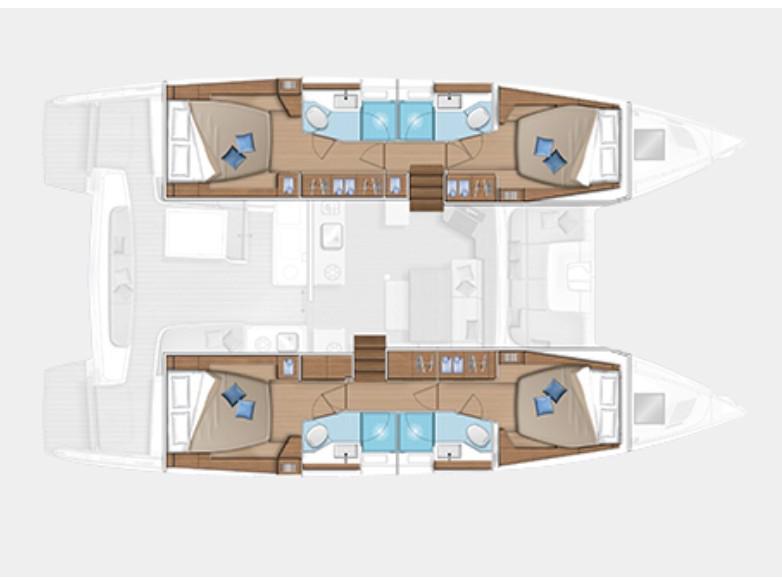 Book yachts online - catamaran - Lagoon 46 - Diamond Seas  - rent