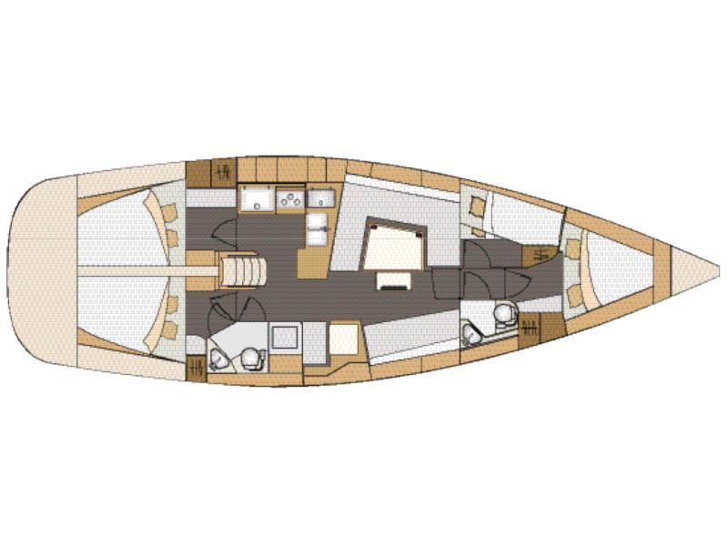 Book yachts online - sailboat - Elan 45 Impression - 4 cabin version - Jasmin - rent