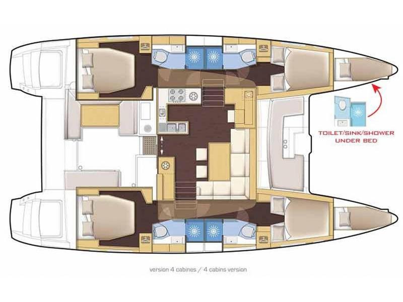 Book yachts online - catamaran - Lagoon 46 - Barchetta V - rent