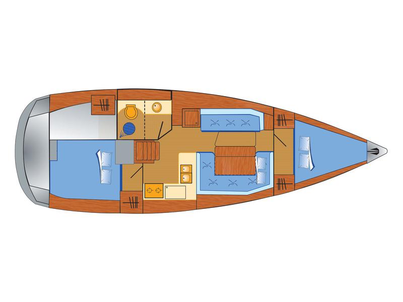 Book yachts online - sailboat - Sun Odyssey 389 - 2 cab - Tara - rent