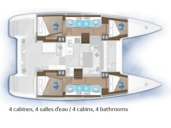 Book yachts online - catamaran - Lagoon 40 (2020) - FELU' - rent