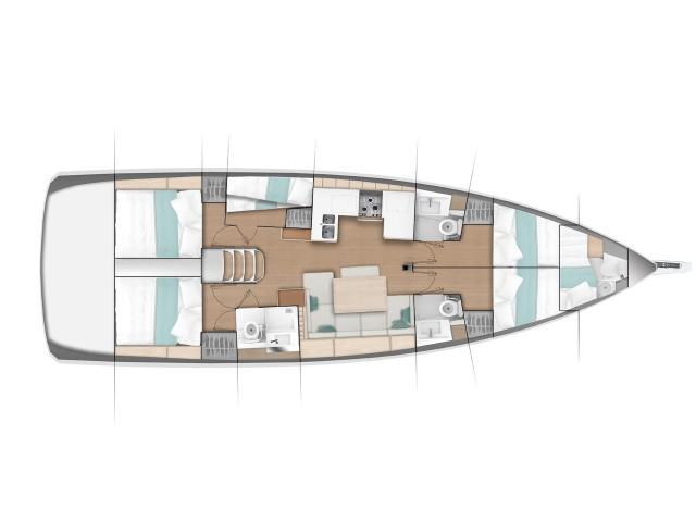Book yachts online - sailboat - Sun Odyssey 490 - SOD490 - rent
