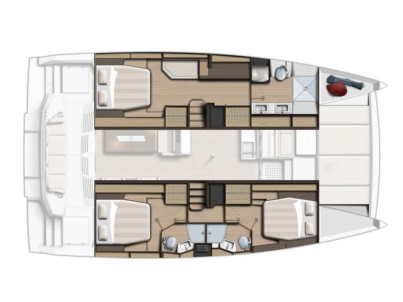 Book yachts online - catamaran - Bali 4.4 3 cab - SAID - rent