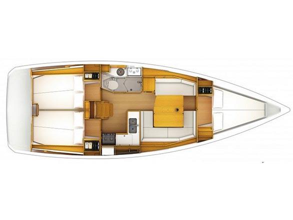 Book yachts online - sailboat - Sun Odyssey 389 - moelli - rent