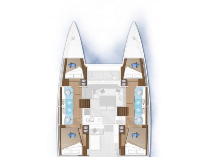 Book yachts online - catamaran - Lagoon 40 - Meliti - A/C &amp; Watermaker &amp; Generator - 4+2 Cabins/4 Heads - rent