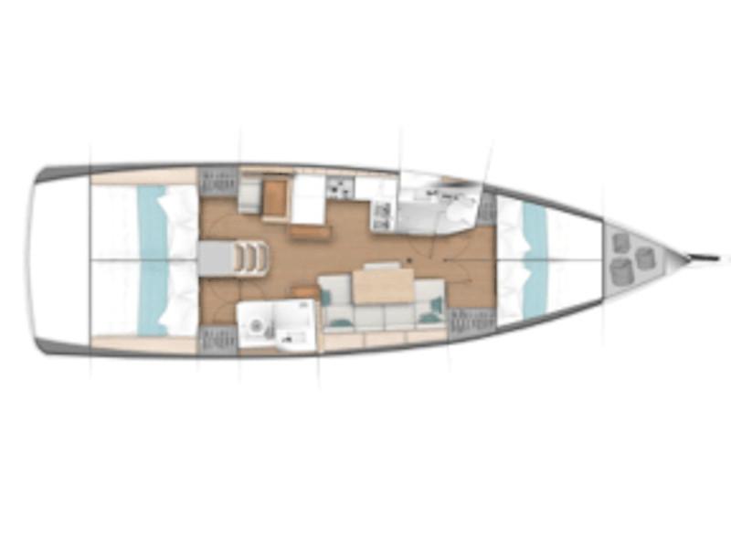 Book yachts online - sailboat - Sun Odyssey 440 - Virginia (A/C, Gen. 10kVA, Watermaker 160L/h, Electric Winch) - rent