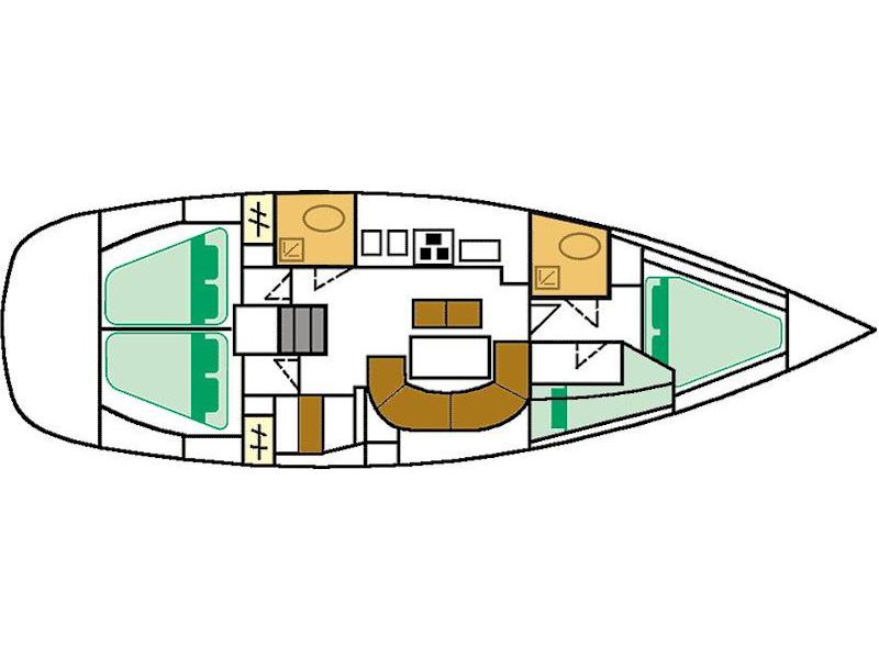 Book yachts online - sailboat - Oceanis 411 Clipper - Simonetta (Bow Thruster, electric heads, Solar Panel) - rent